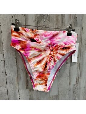 New Salt + Cove Juniors Dye For You High-Waist Bikini Bottoms Small - Multicolor